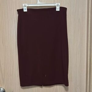 Maroon pencil skirt